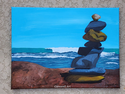 Cairns at Wells Beach, Maine